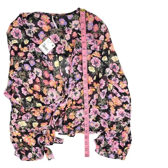 Free People Cottage Fairycore Maybel Floral Crop Blouse Femme Size XS-Small* - Picture 8 of 13